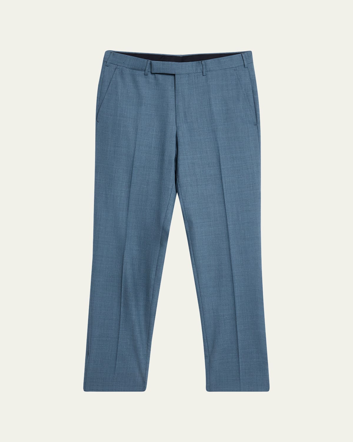 Zegna Men's High Performance Flat-front Trousers