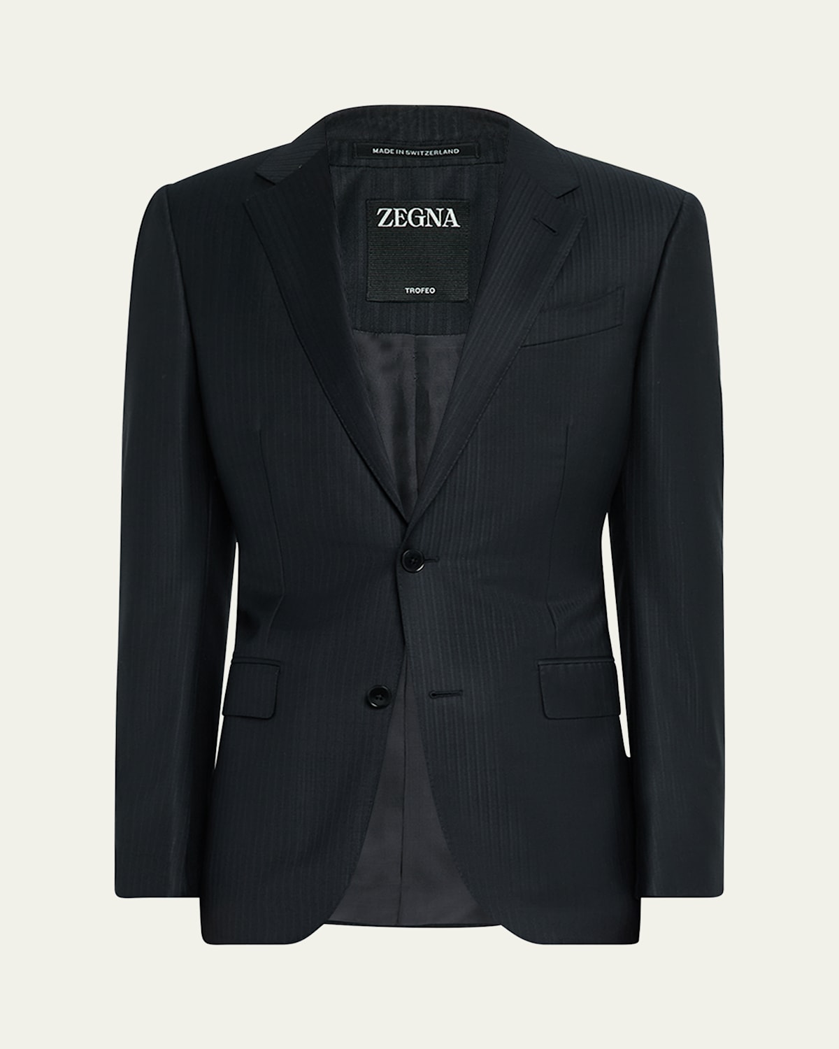 Zegna Men's Tonal Striped Wool Suit