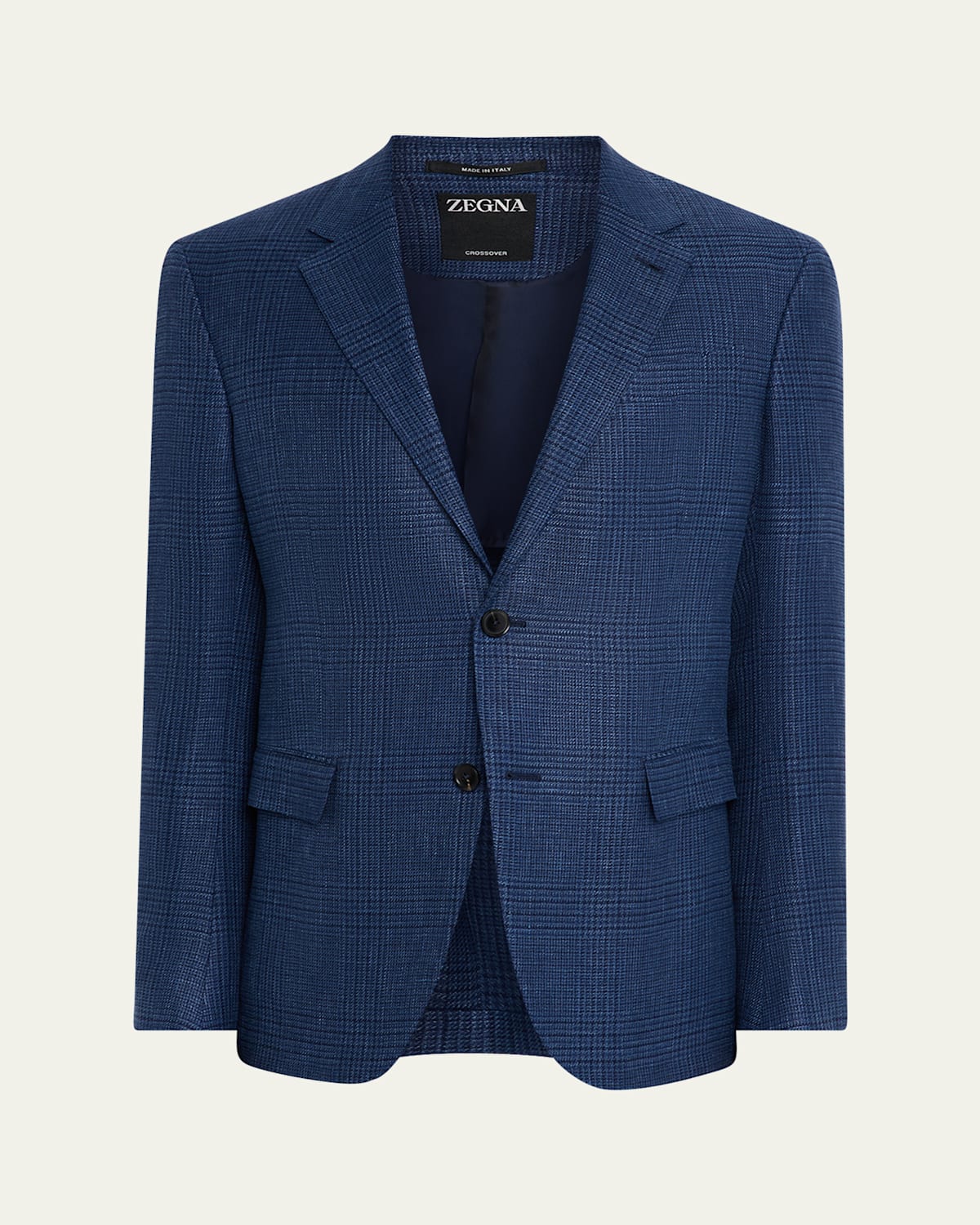 ZEGNA MEN'S PRINCE OF WALES CROSSOVER SPORT COAT 
