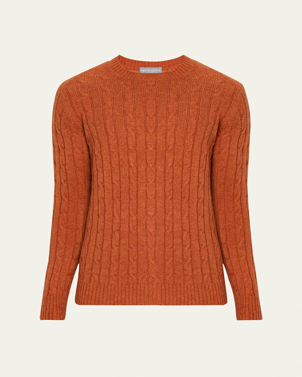 Men's Cashmere Cable Knit Crewneck Sweater