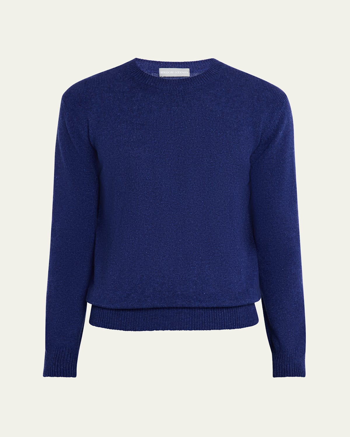 Men's Jersey Stitch Cashmere Crewneck Sweater