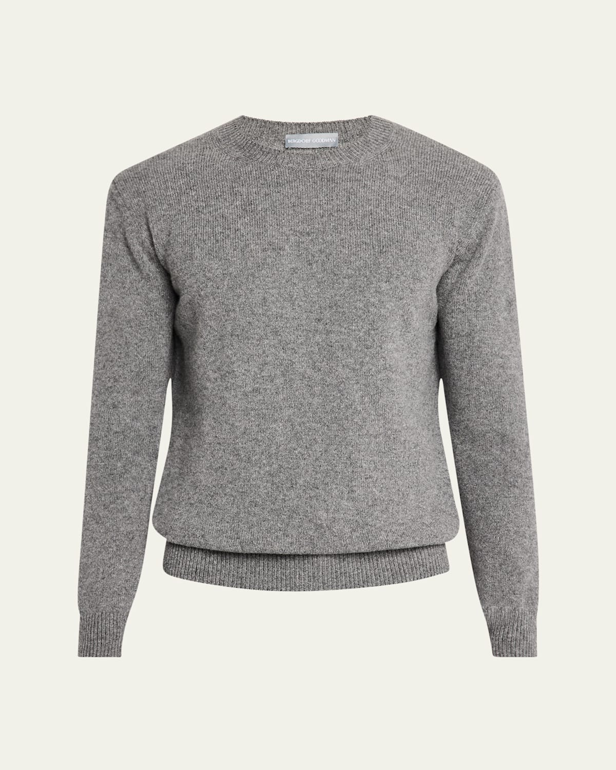 Men's Jersey Stitch Cashmere Crewneck Sweater