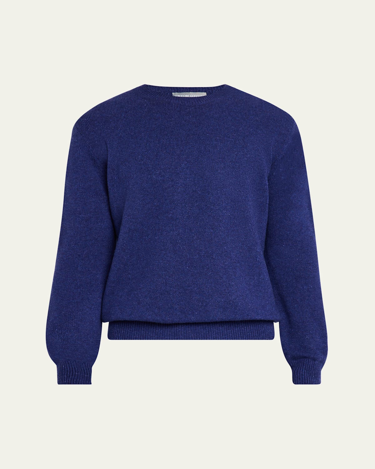 Men's Jersey Stitch Cashmere Crewneck Sweater