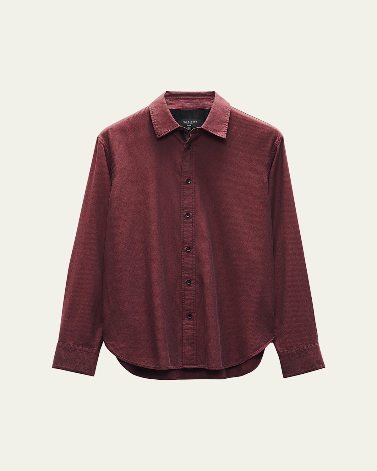 Rag & Bone Finch Zigaag Dobby Button-up Shirt In Redstrp