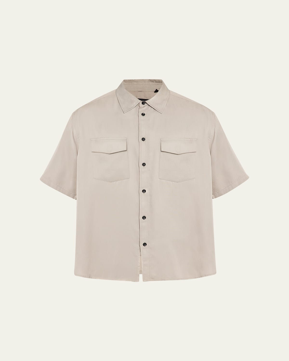 Rag & Bone Men's Matthew 2-pocket Short-sleeve Shirt In Elephntgry