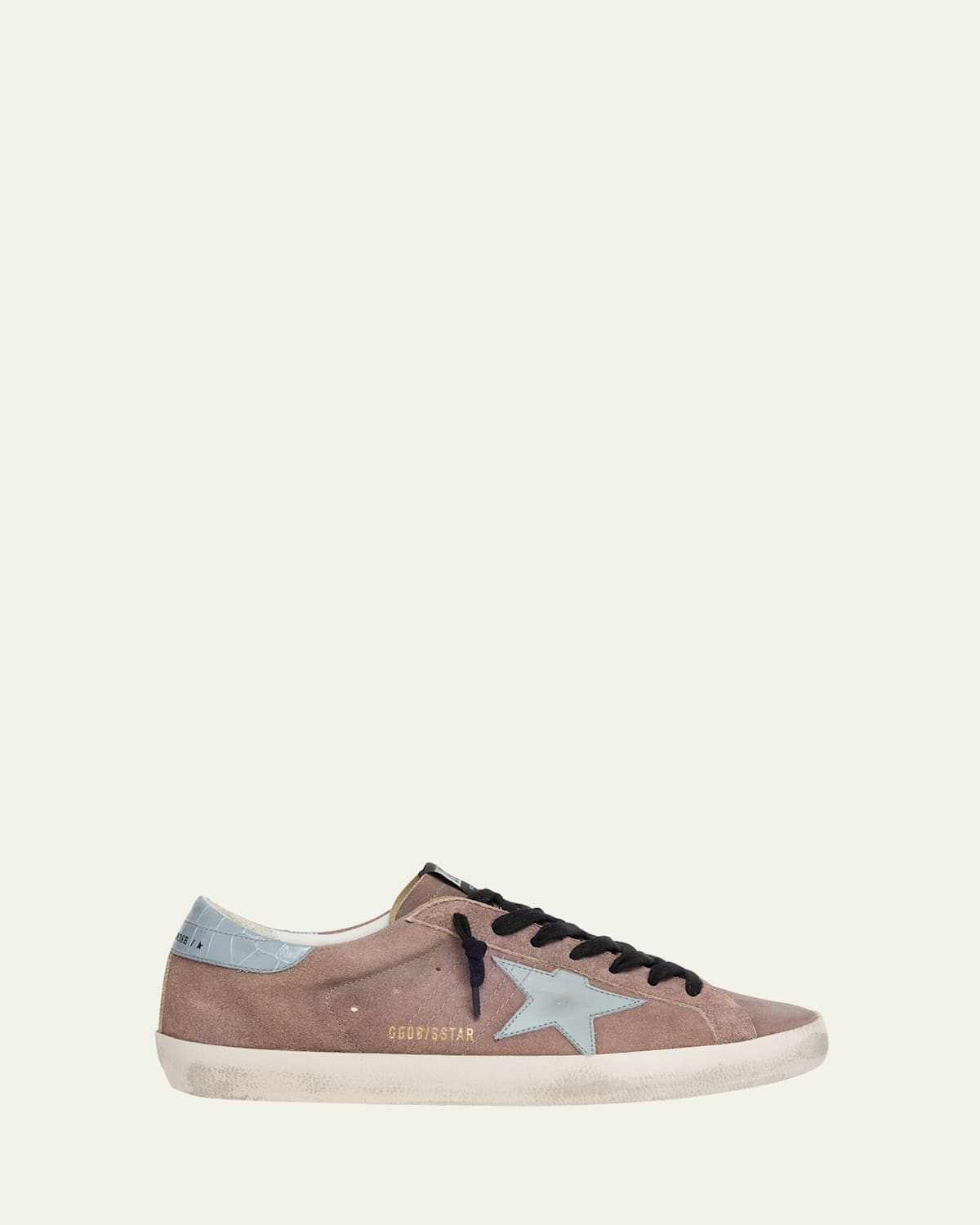 Golden Goose Men's Super Star Suede Low-top Sneakers In Cinder/quarry