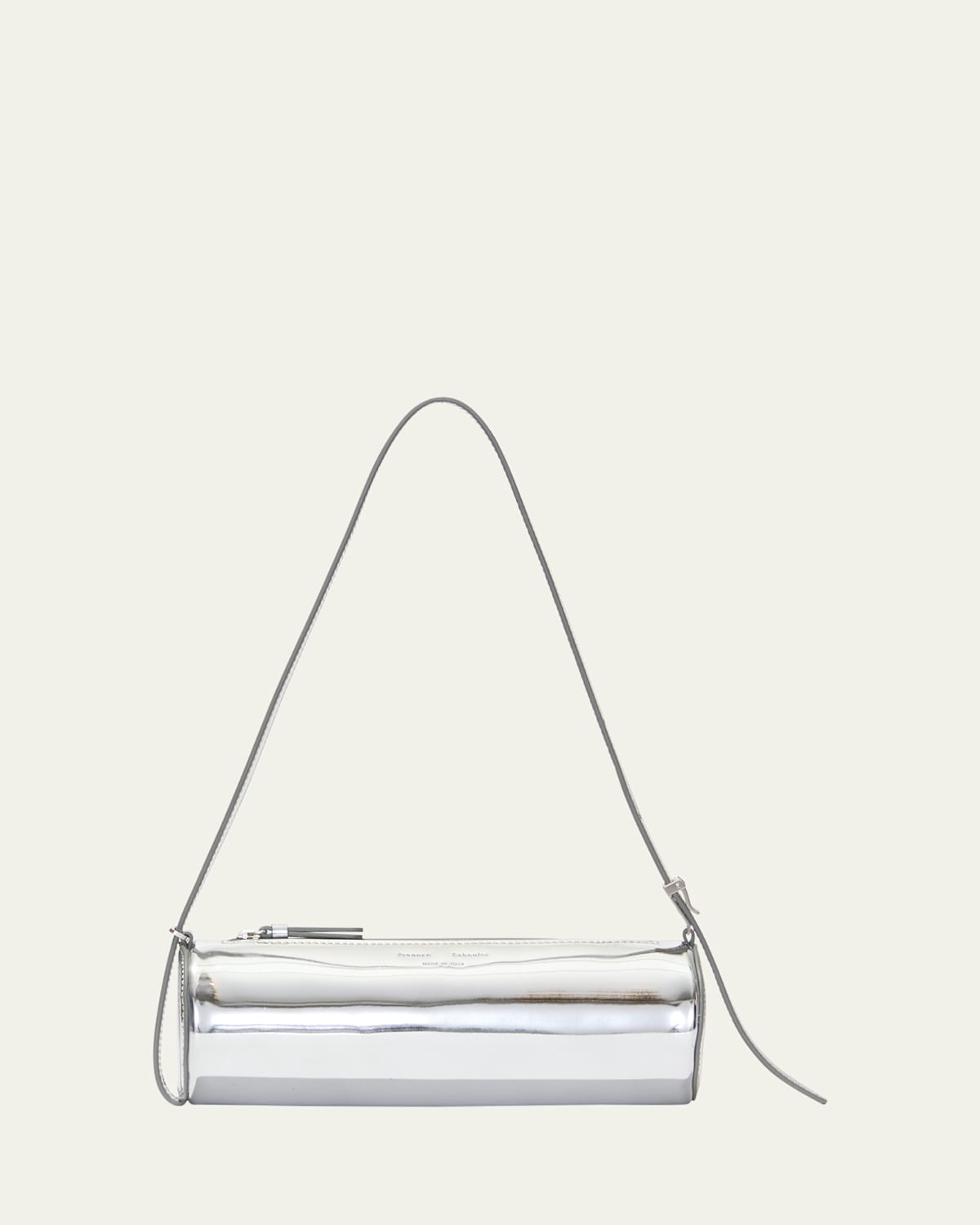 Shop Proenza Schouler Silo Metallic Leather Shoulder Bag In Silver