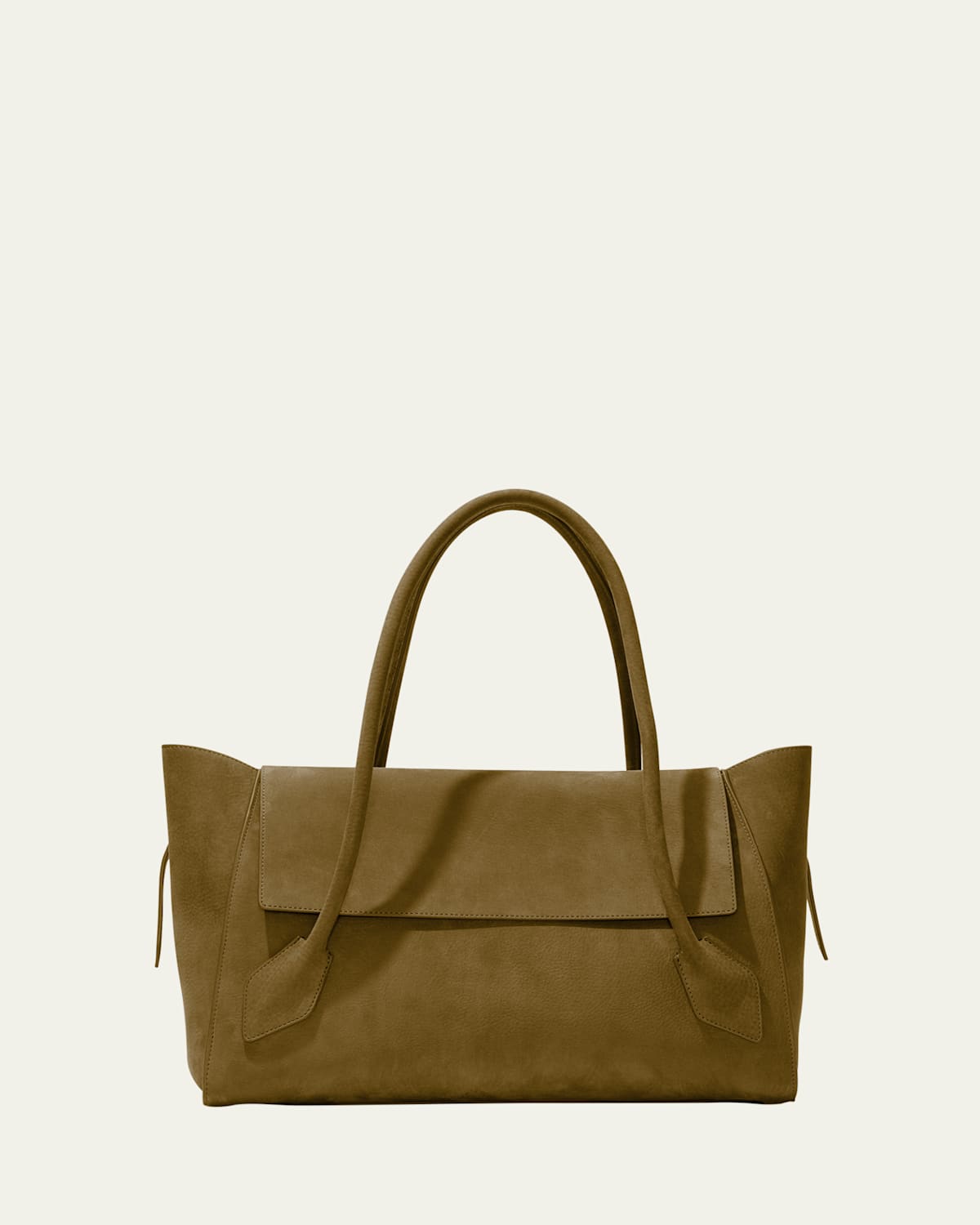 Shop Proenza Schouler Tate East-west Satchel Bag In Nubuck Calfskin In Tobacco