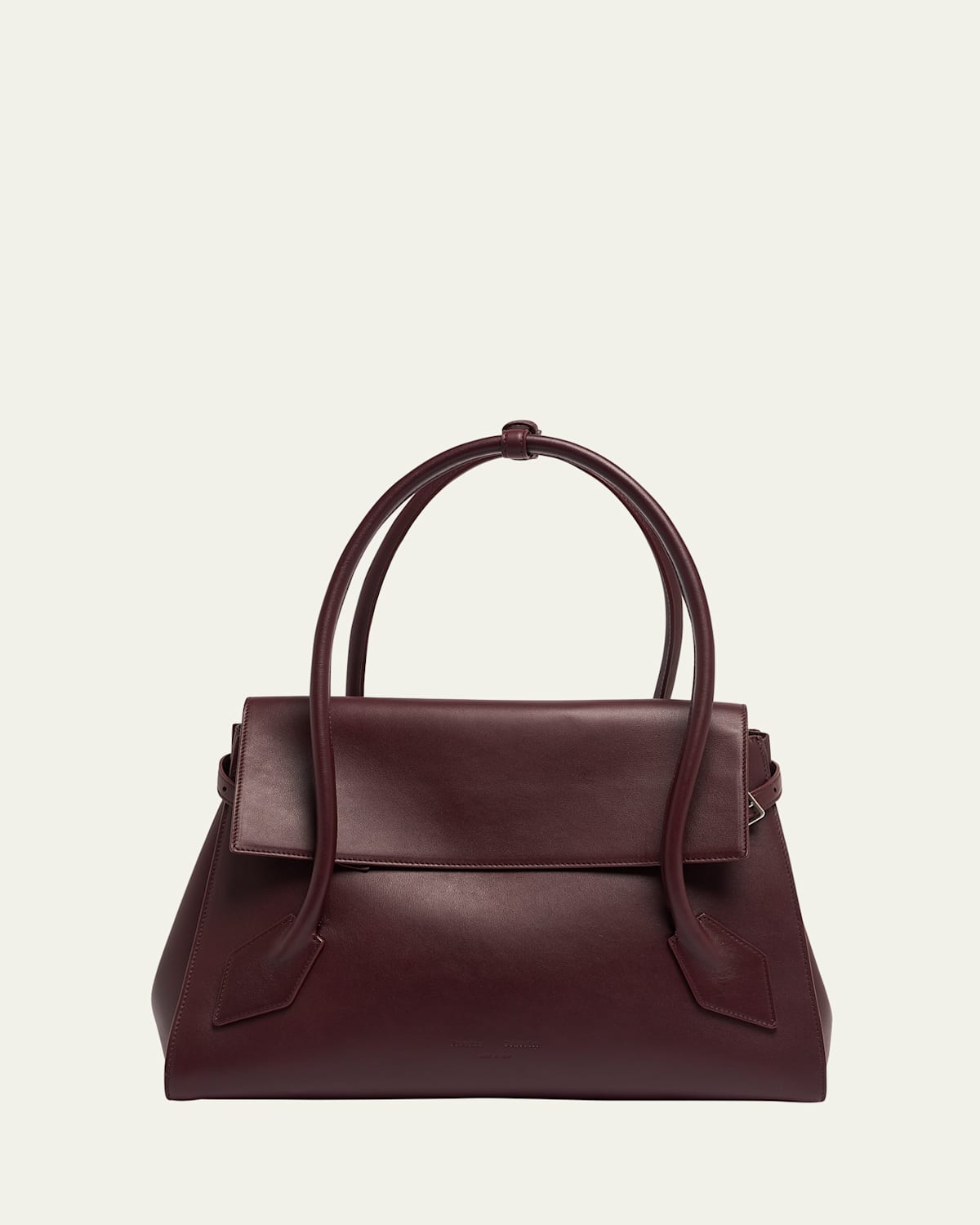 Proenza Schouler Tate Calf Leather Top-handle Bag In Dark Red
