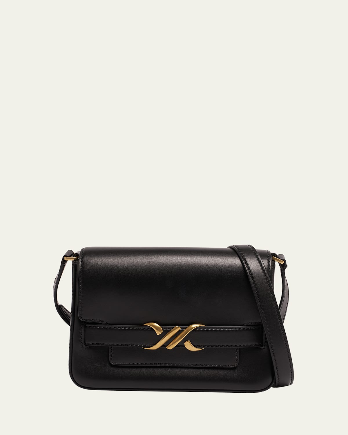 Buckle Box Leather Crossbody Bag