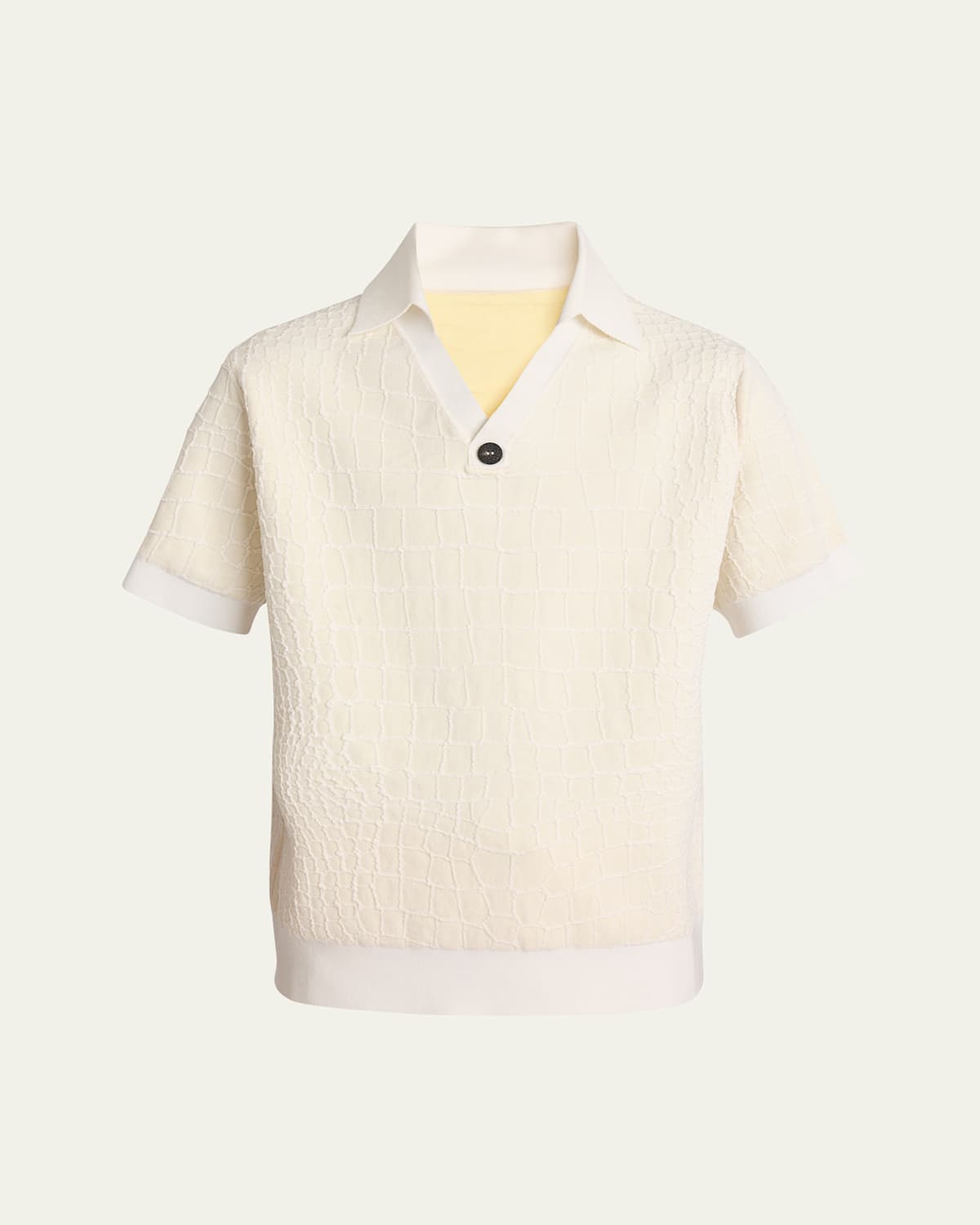Men's Croc-Patterned Polo Shirt