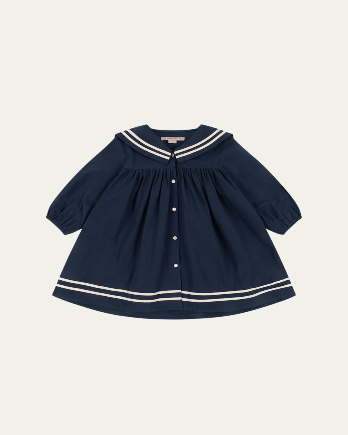 Girl's Sailor Organic Cotton Dress, Size 12M-10
