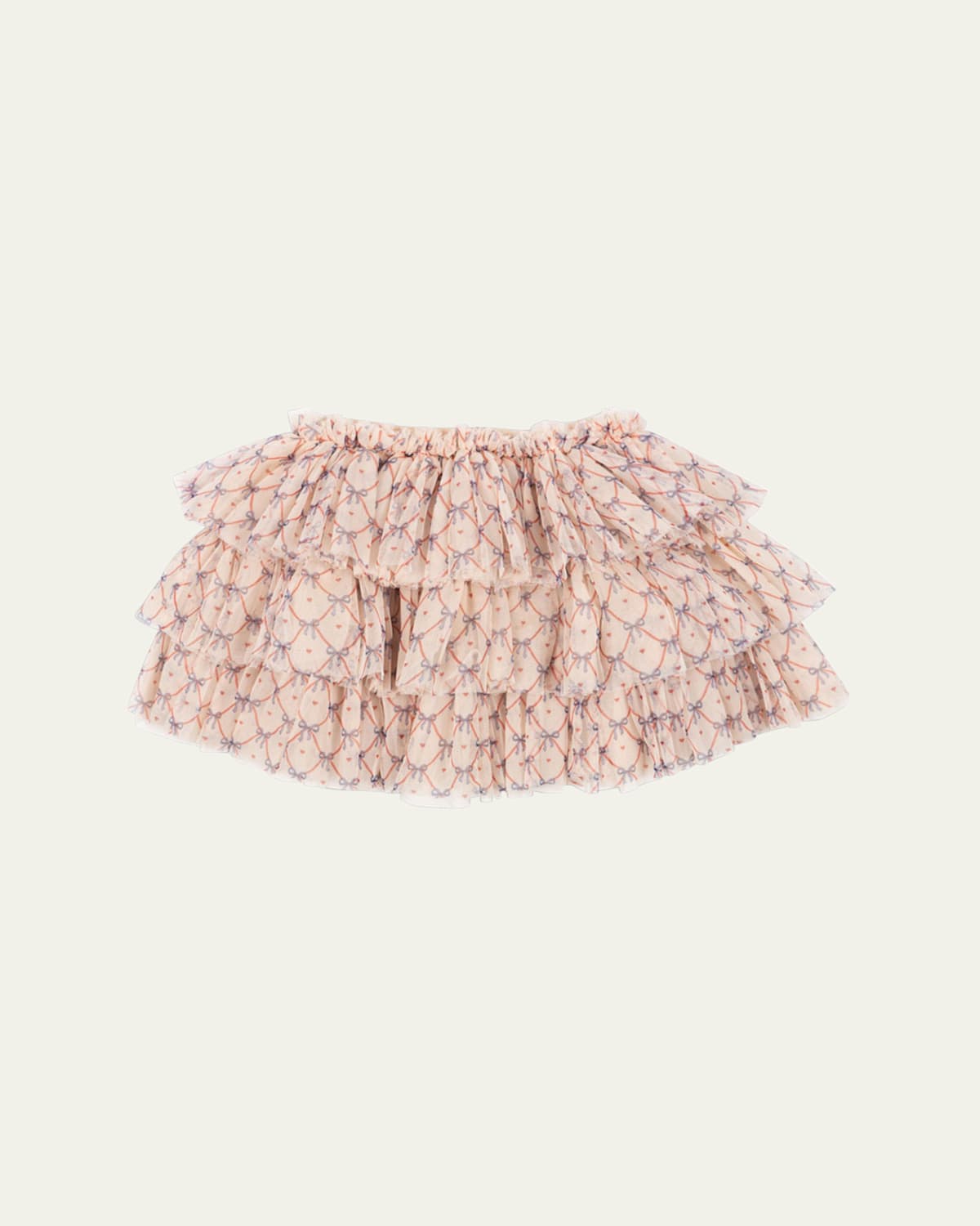 KONGES SLOJD GIRL'S FAY BOW TIERED TULLE SKIRT 