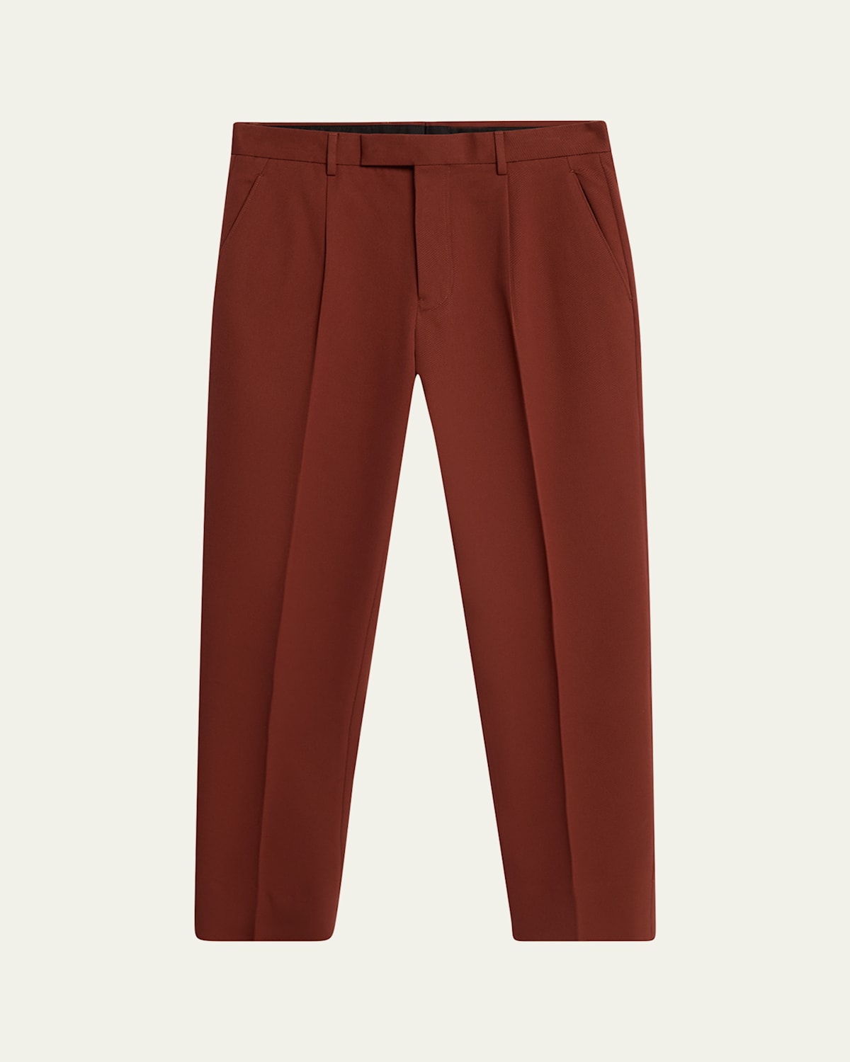 Zegna Men's Pleated Cotton-wool Pants