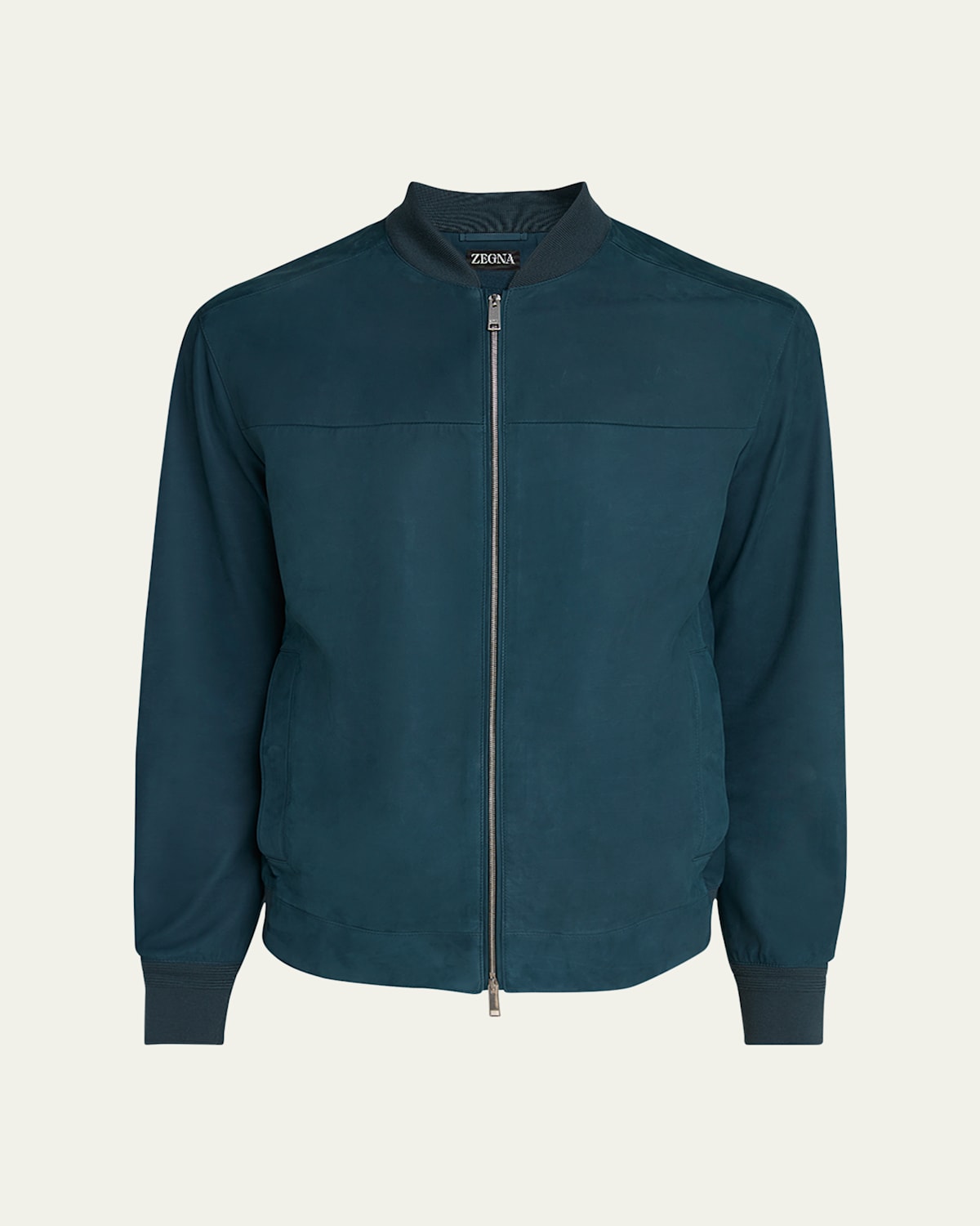 Shop Zegna Men's Second Skin Leather Full-zip Blouson