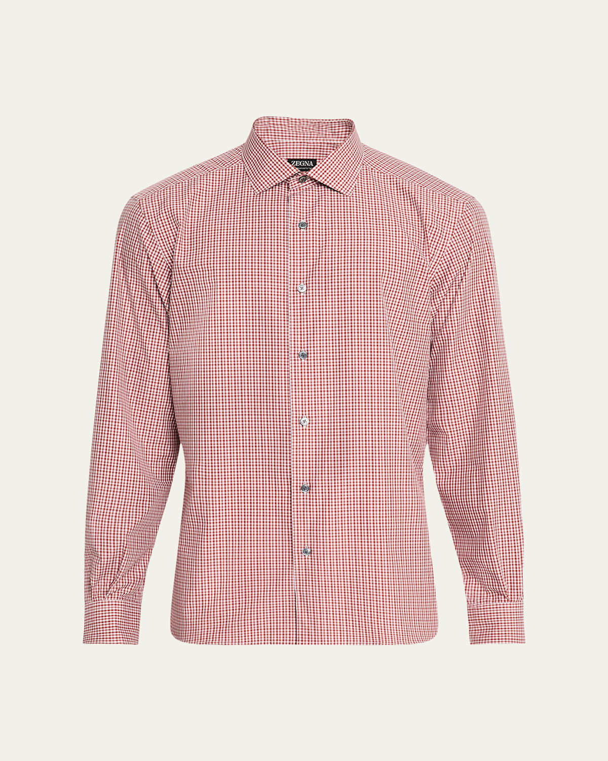 Zegna Men's Cotton Check Casual Button-down Shirt
