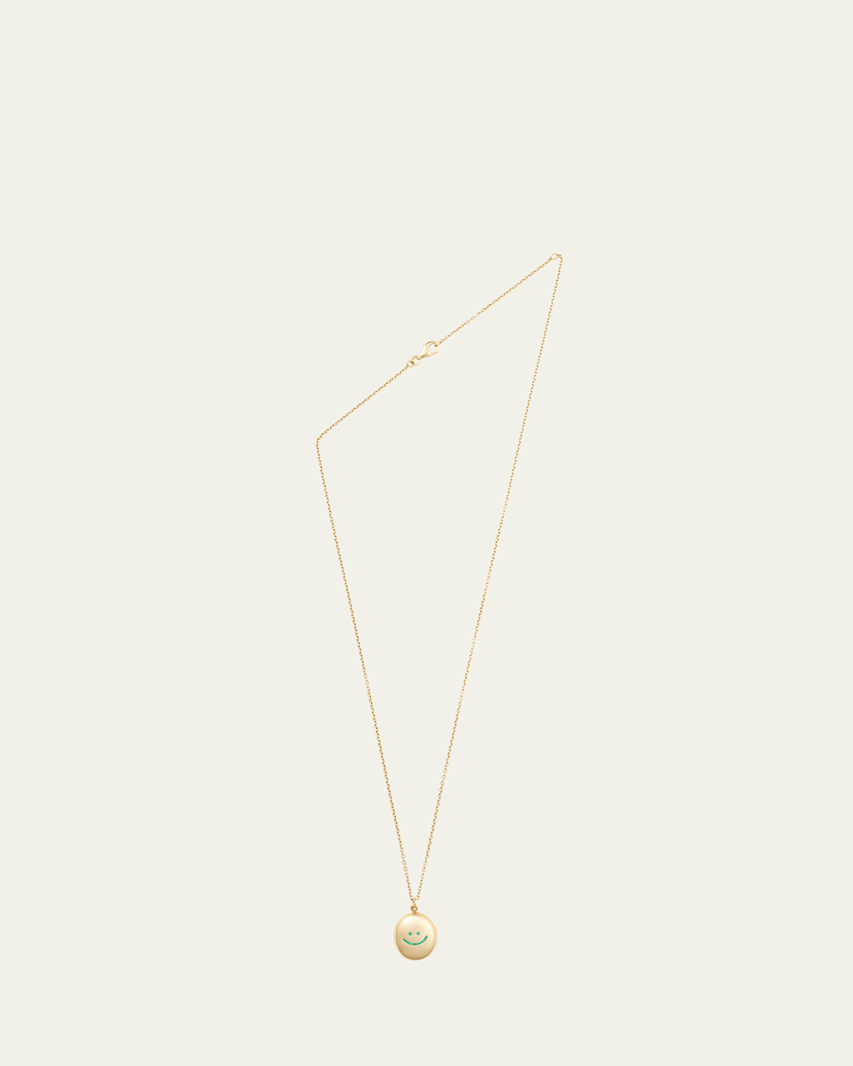 14K Yellow Gold Gem Yim Emerald Locket Necklace