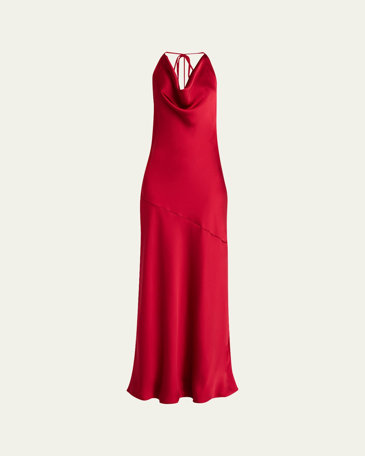 Ramy Brook Haleigh Backless Cowl-neck Gown In Ruby