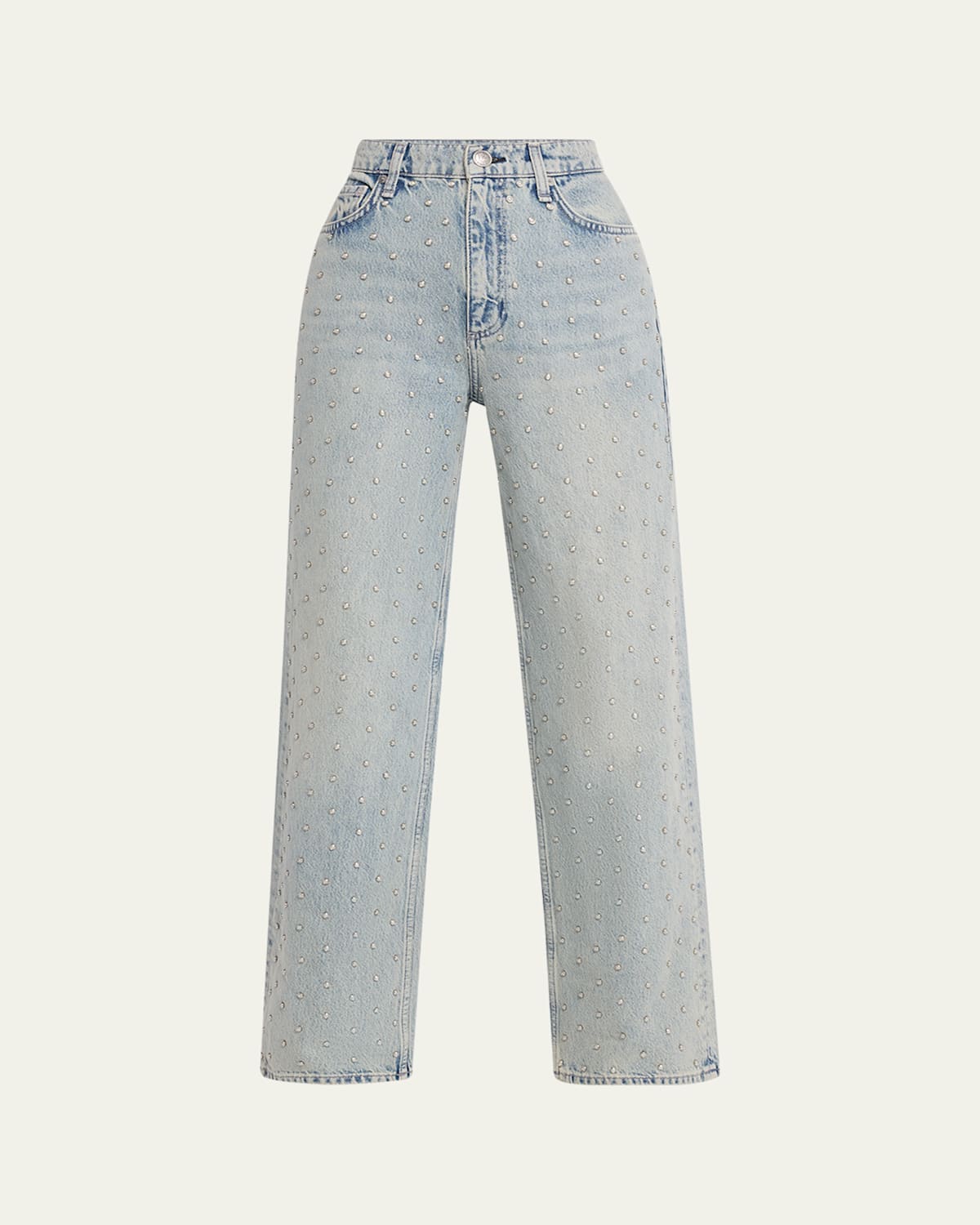 Rag & Bone Shea High-rise Relaxed Straight Embellished Jeans