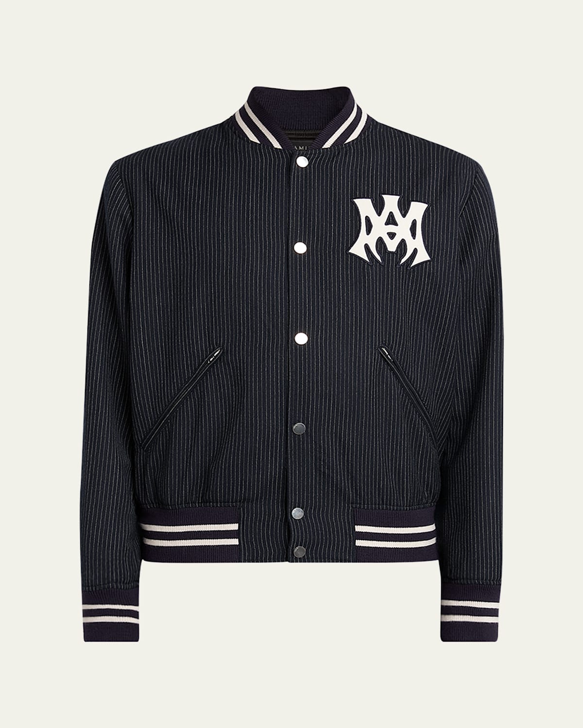 Shop Amiri Men's Ma Hollywood Pinstripe Bomber Jacket
