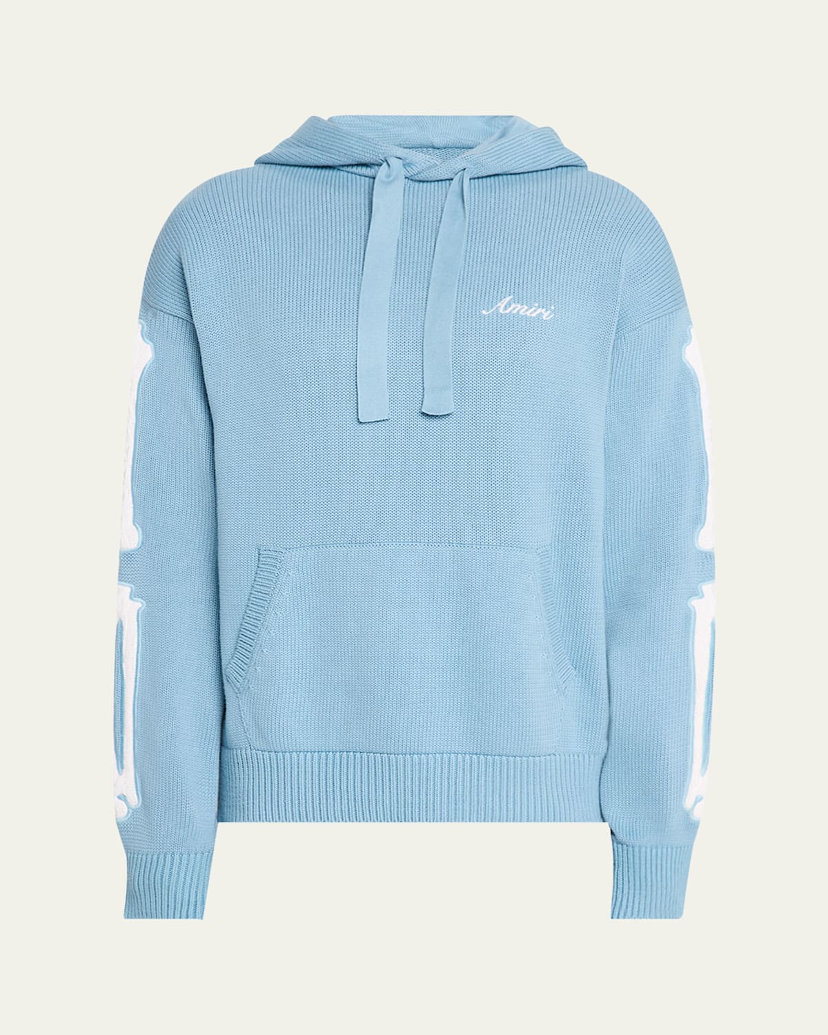 Men's Bone Applique Ribbed Hoodie