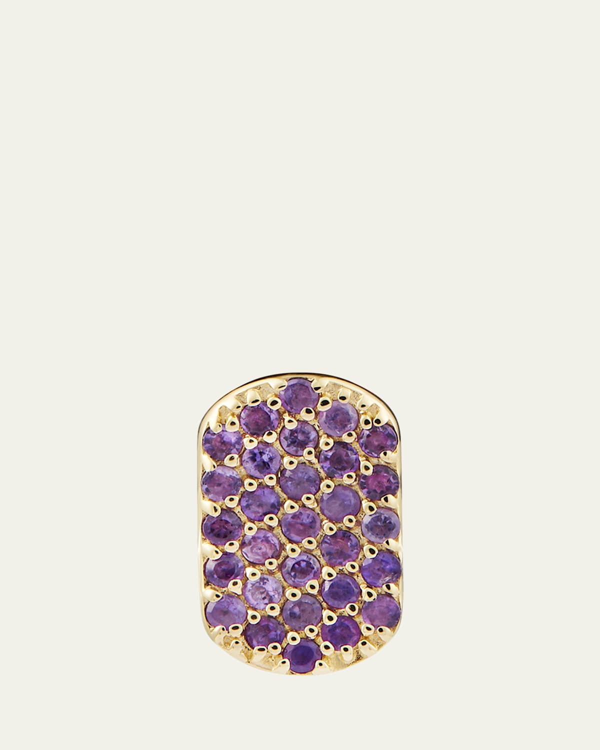 Pavé Amethyst ID Stud Earring, Single