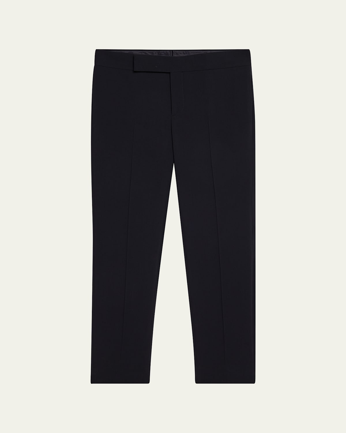 Giorgio Armani Men's Flat-front Creased Trousers In Blue Navy