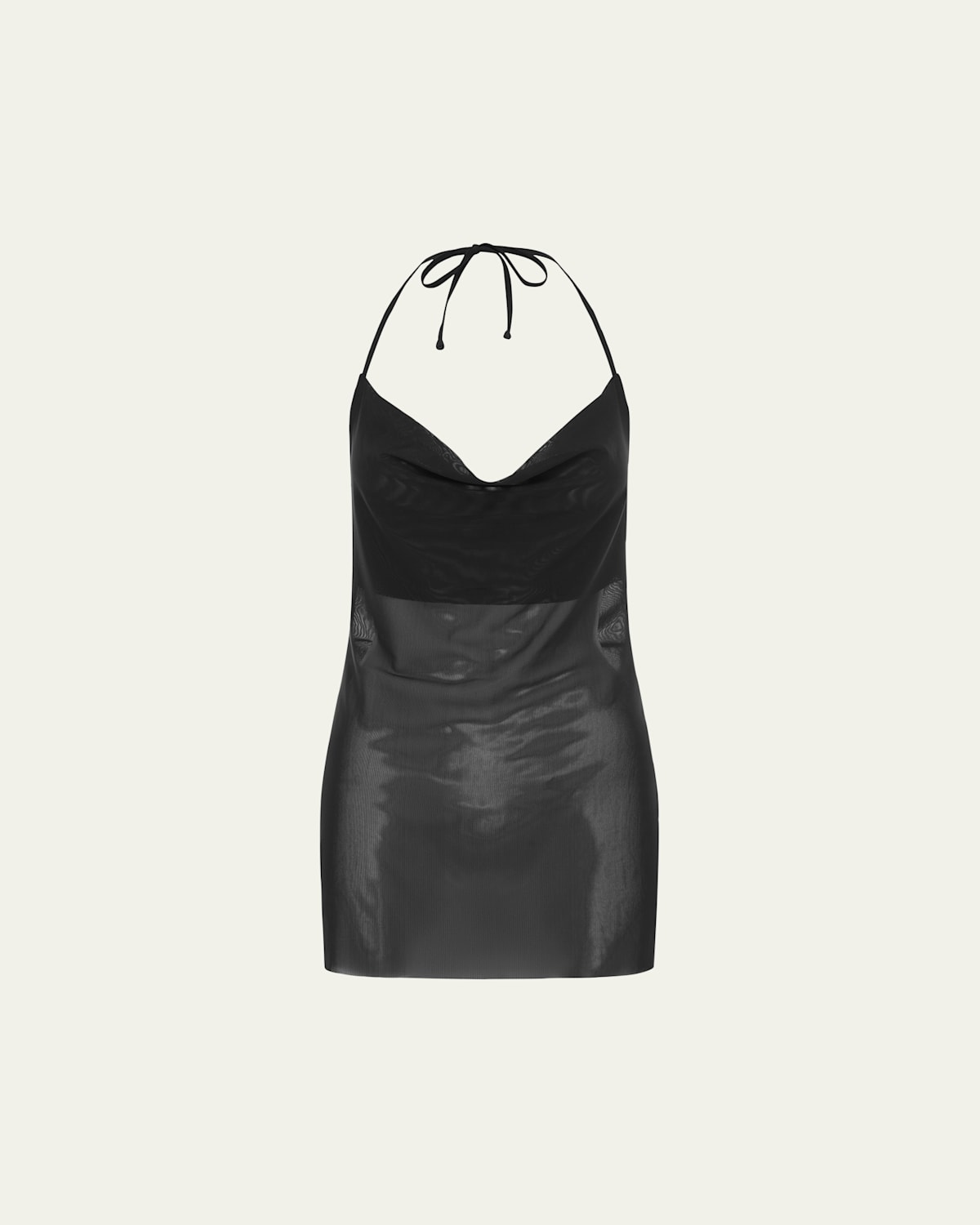 Naomi Gathered Mesh Mini Dress