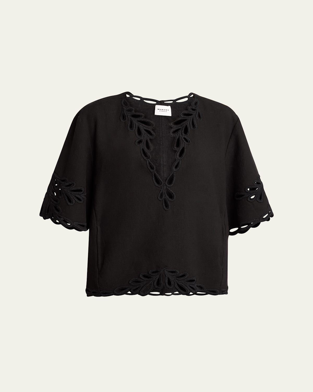 Shana Embroidered Short-Sleeve Top