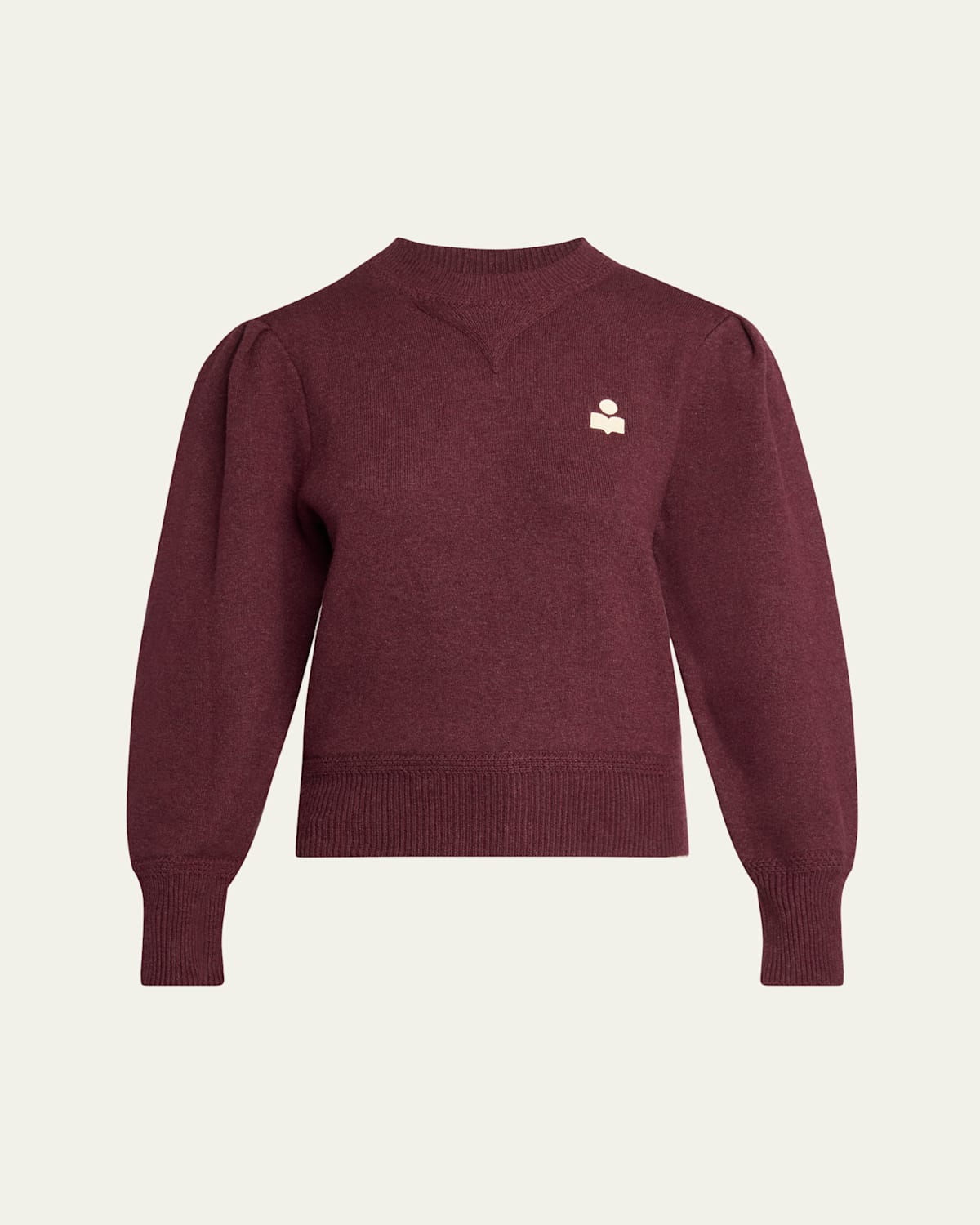 Isabel Marant Étoile Kelaya Cotton-wool Blend Sweater In Burgundy