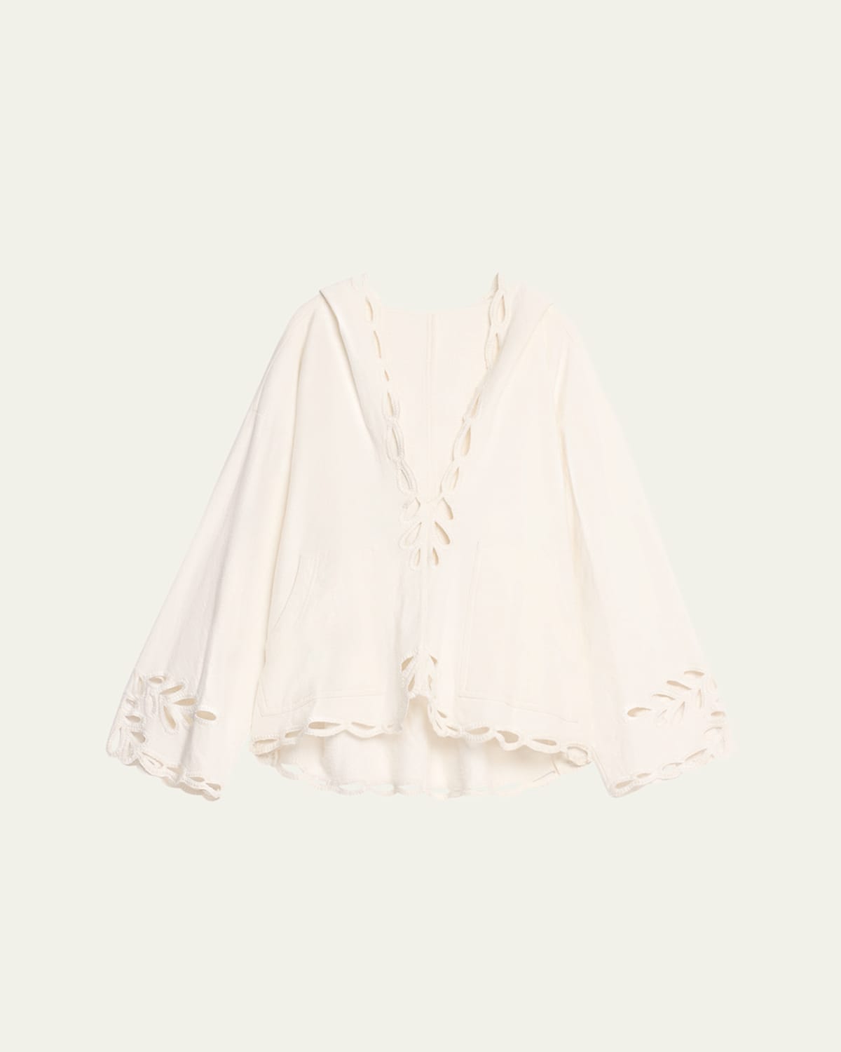 Solvi Embroidered Hooded Pullover