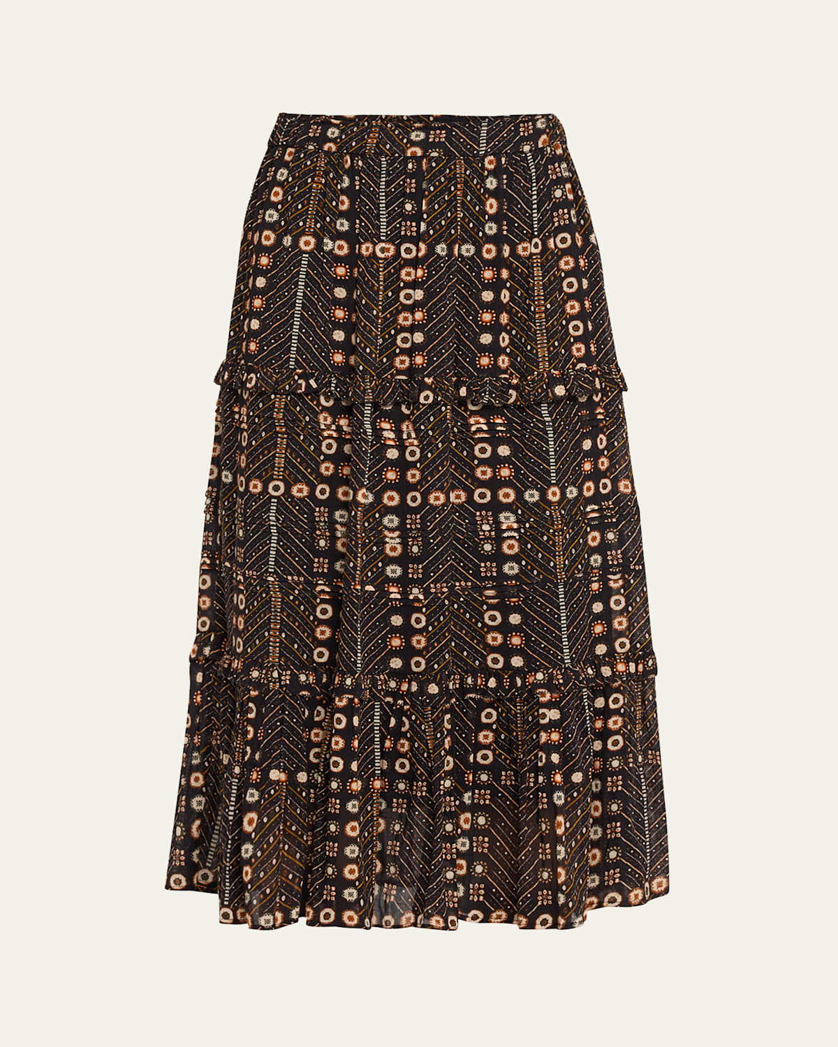 Diya Tiered A-Line Maxi Skirt