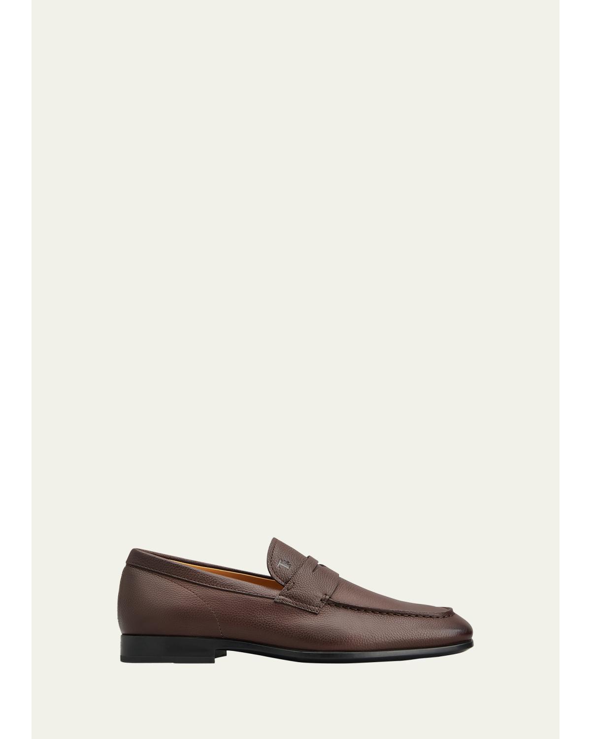 Men'S Mocassino Gomma Leggera Leather Penny Loafers