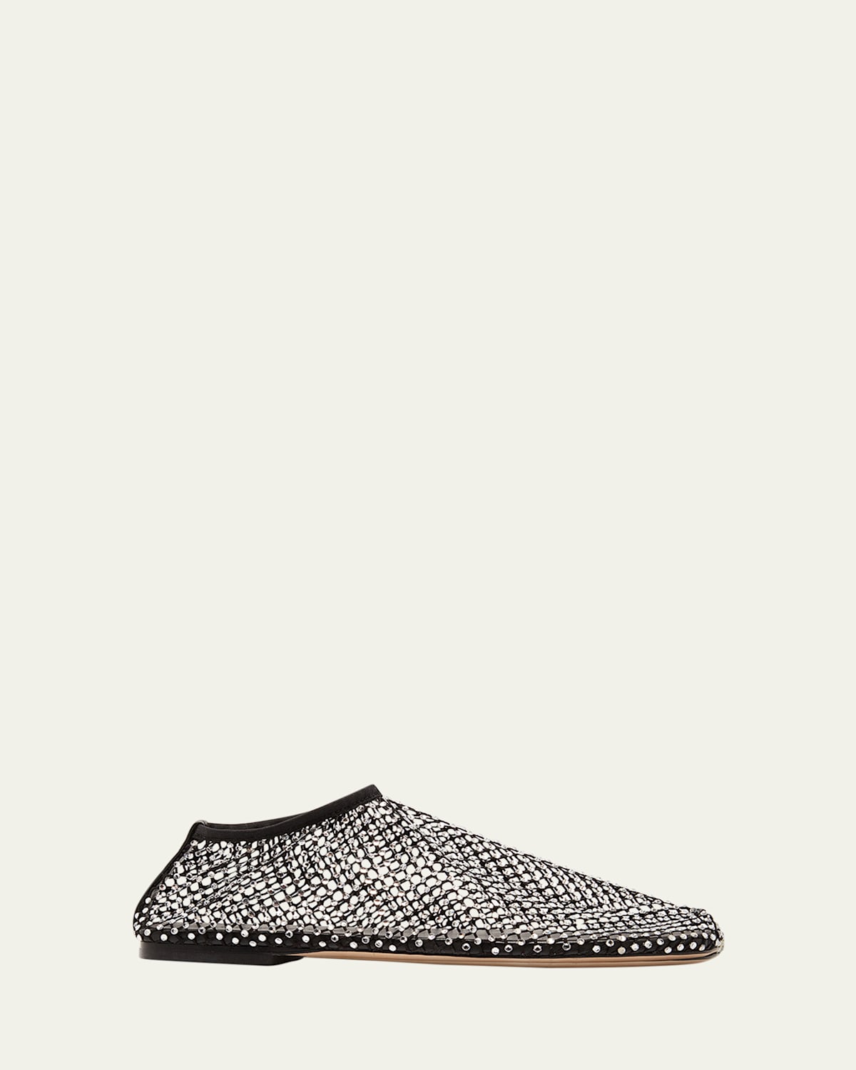 Christopher Esber Mesh Ballerina Flats With Micro Crystals Women In Black