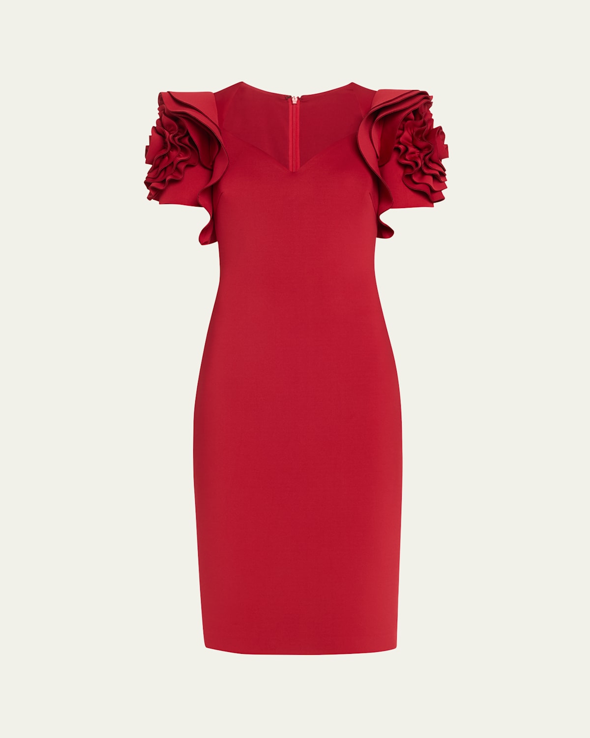 Sweetheart Ruffle Applique Dress