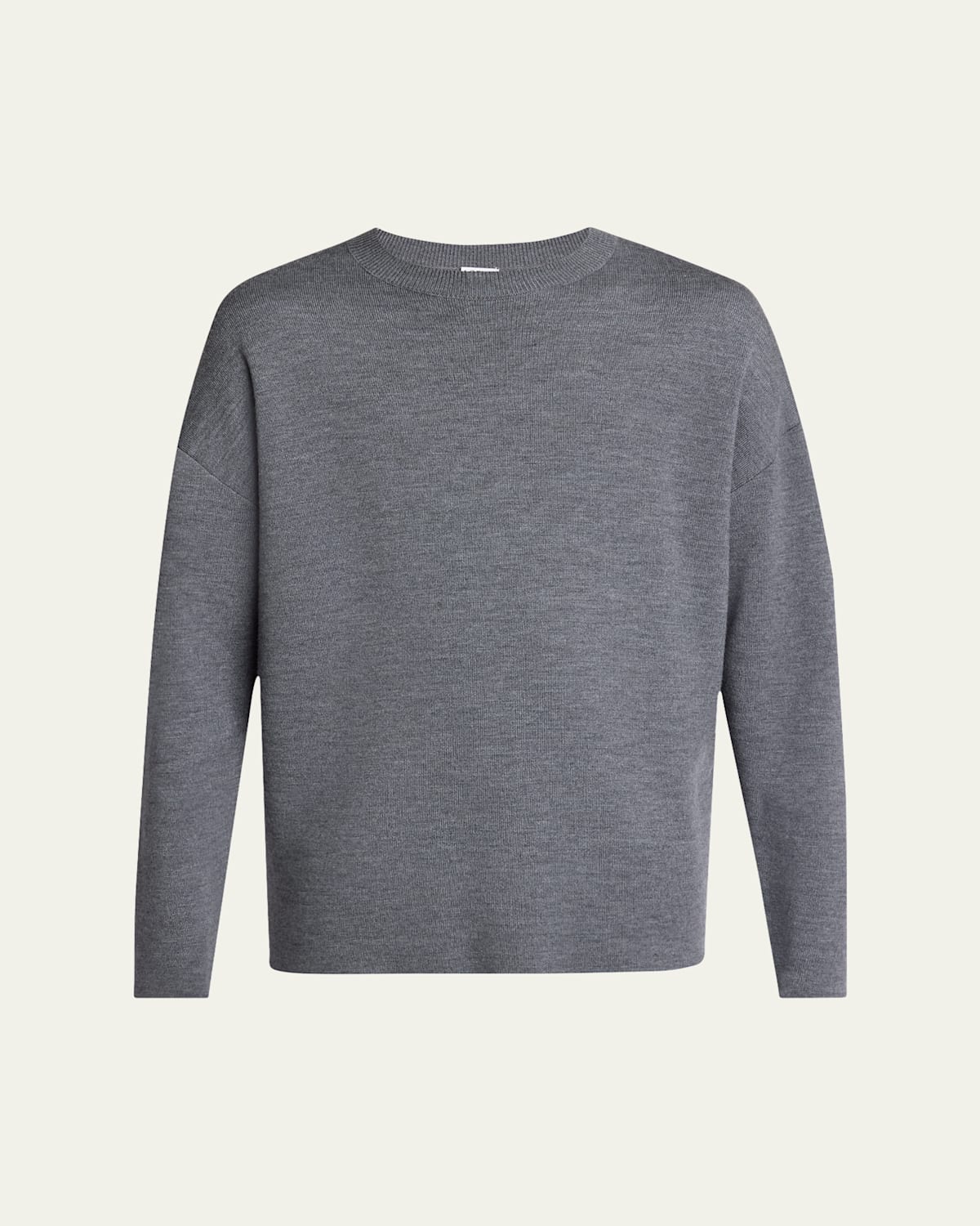 Loewe Men's Anagram Elbow Patch Sweater In Grey