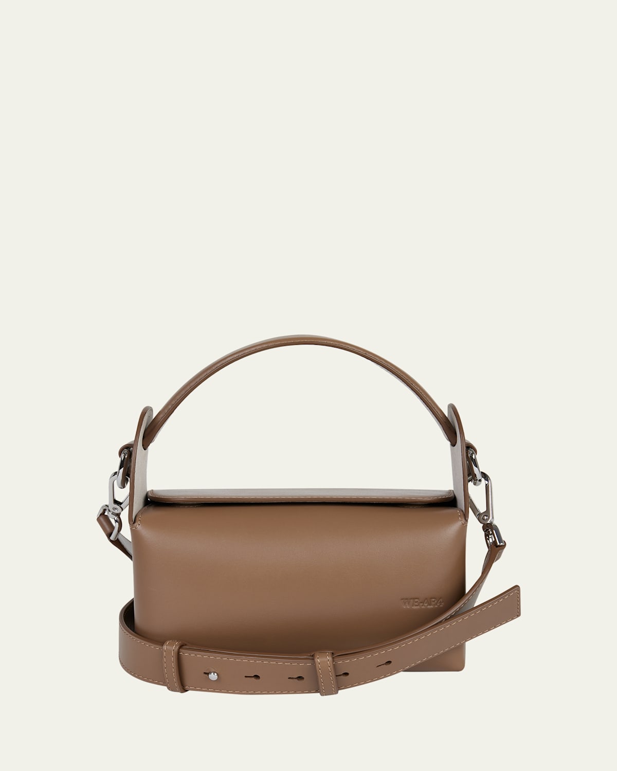 We-ar4 The Pastry Box Leather Top-handle Bag In Caffe