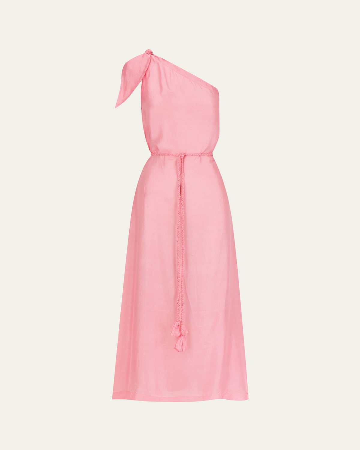 Hannah Artwear Helena One-shoulder Silk Gown In Blossom