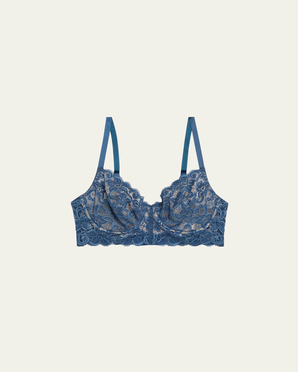 HANRO MARLENE FLORAL LACE LONGLINE BRA 