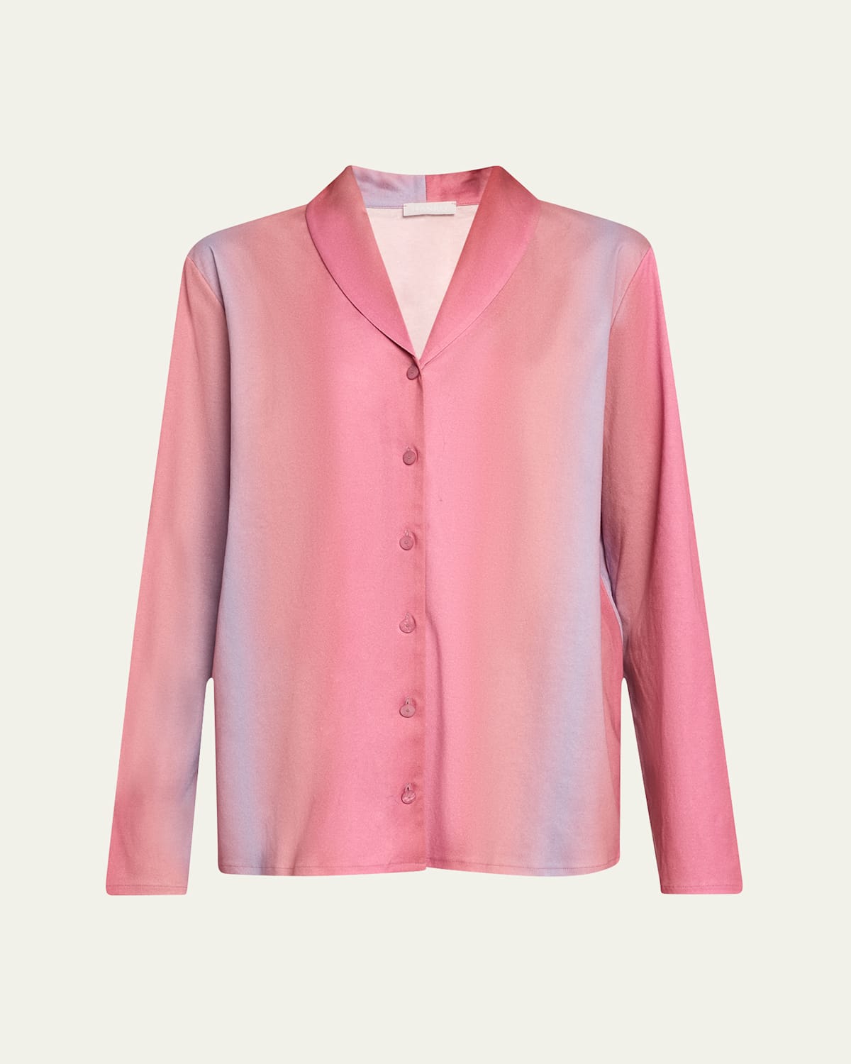 HANRO LOIE OMBRE SHAWL-COLLAR SHIRT 