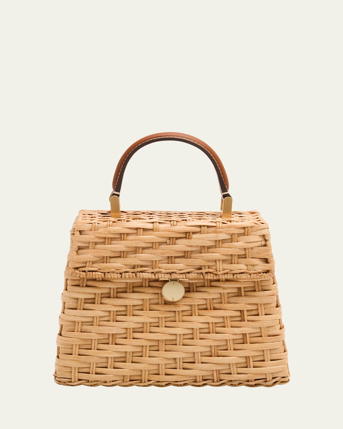 Sybil Flap Rattan Crossbody Bag