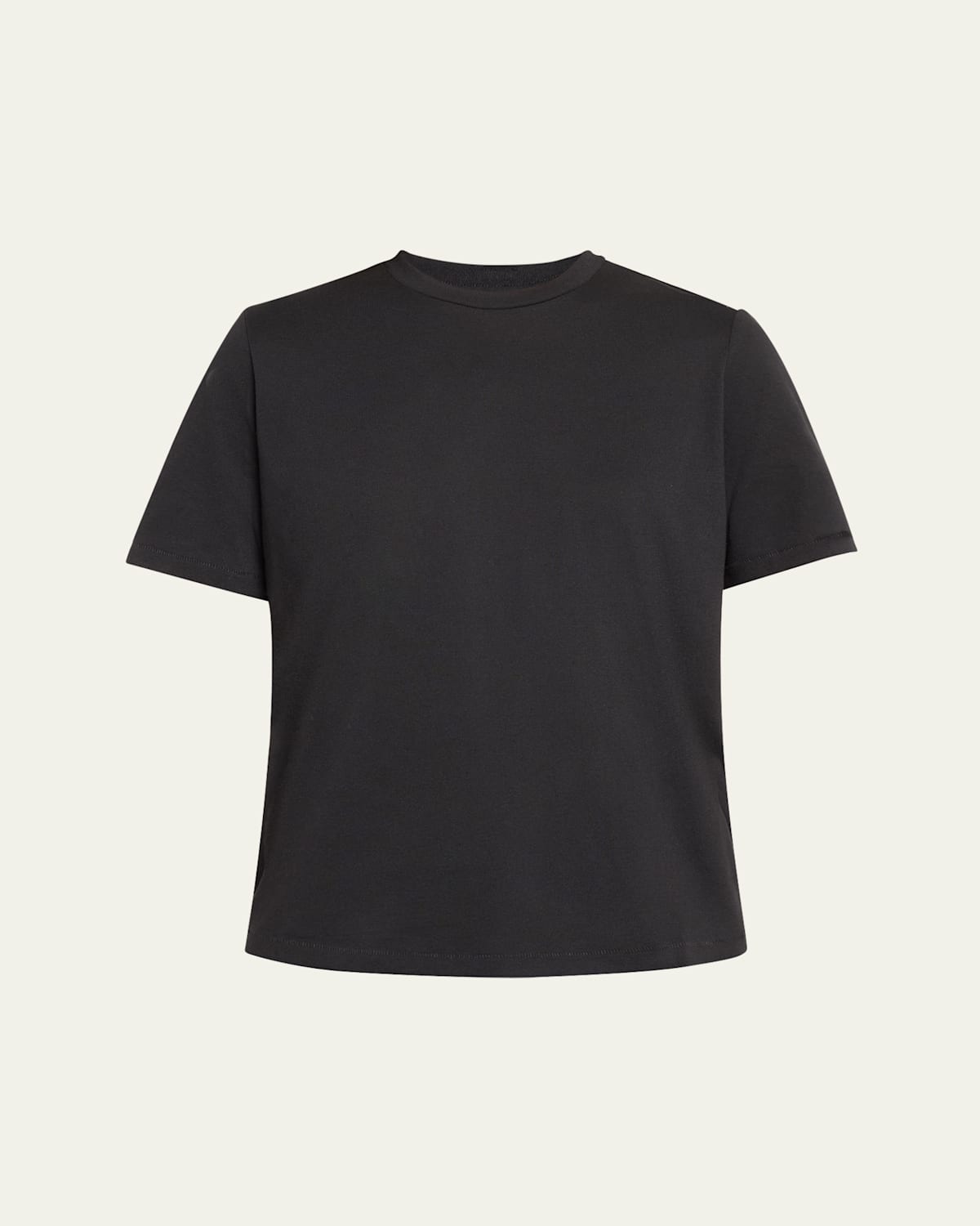 Skims Poly Cotton Jersey T-shirt In Onyx