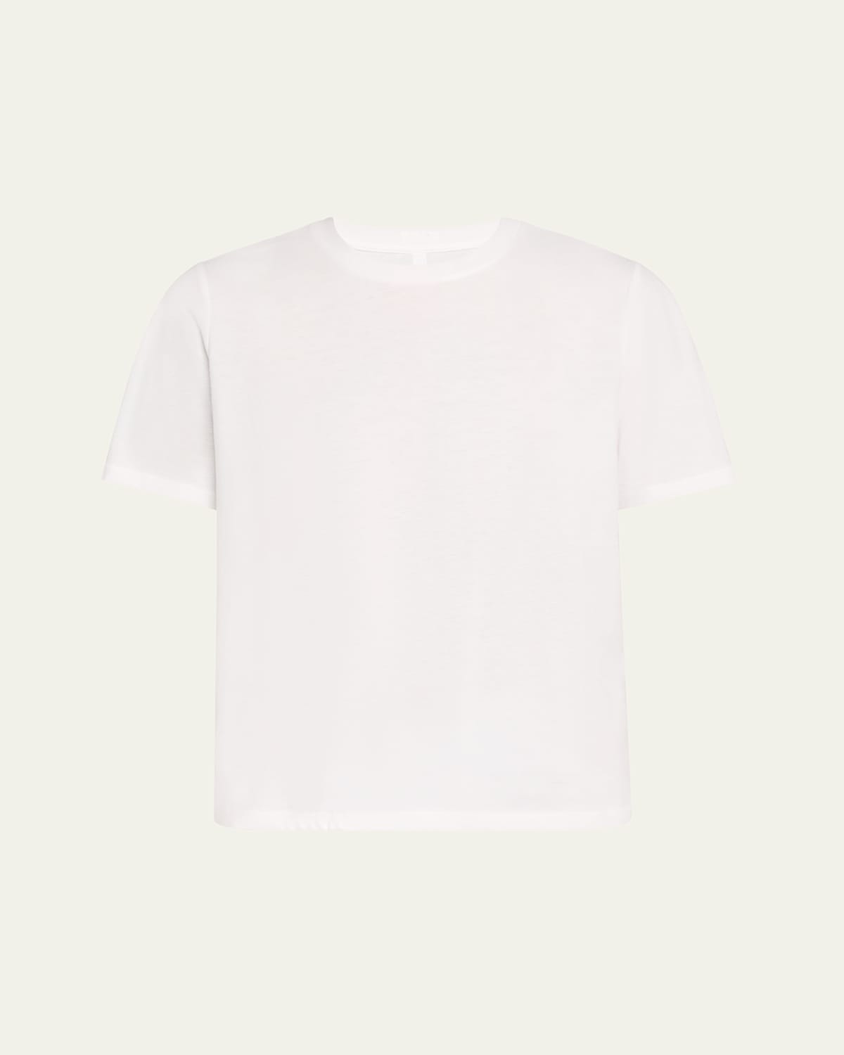 Skims Poly Cotton Jersey T-shirt In Snow