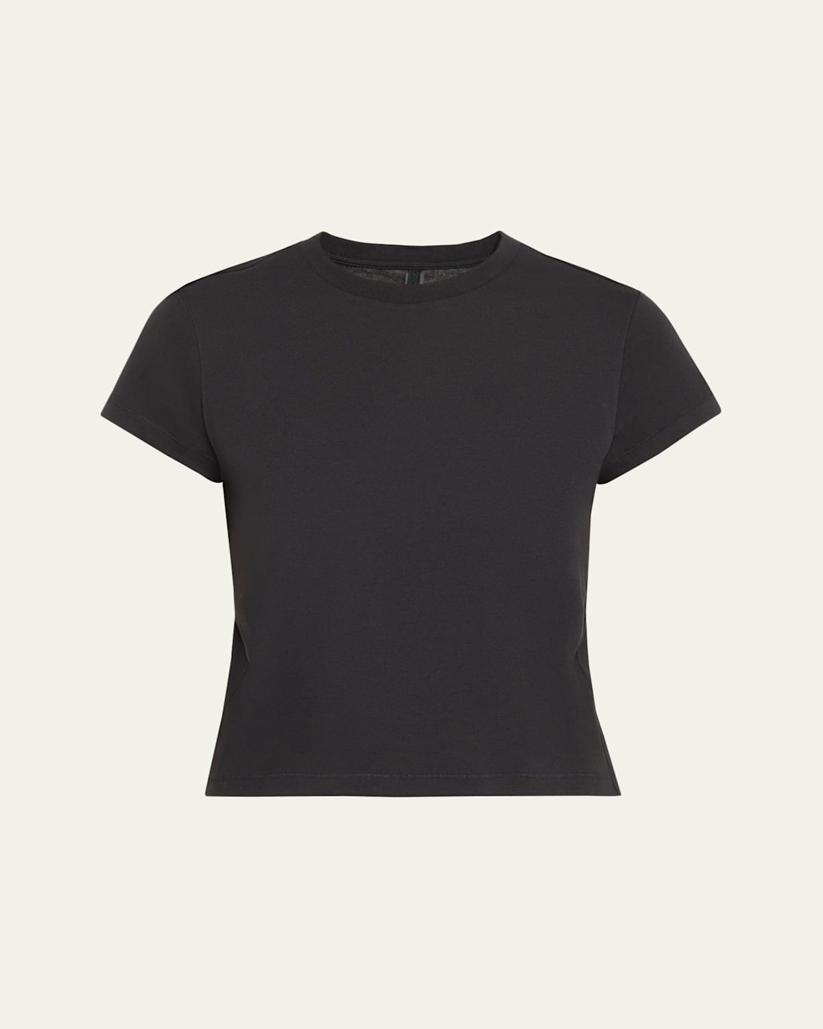 Skims Relaxed Tees Shrunken T-shirt In Onyx