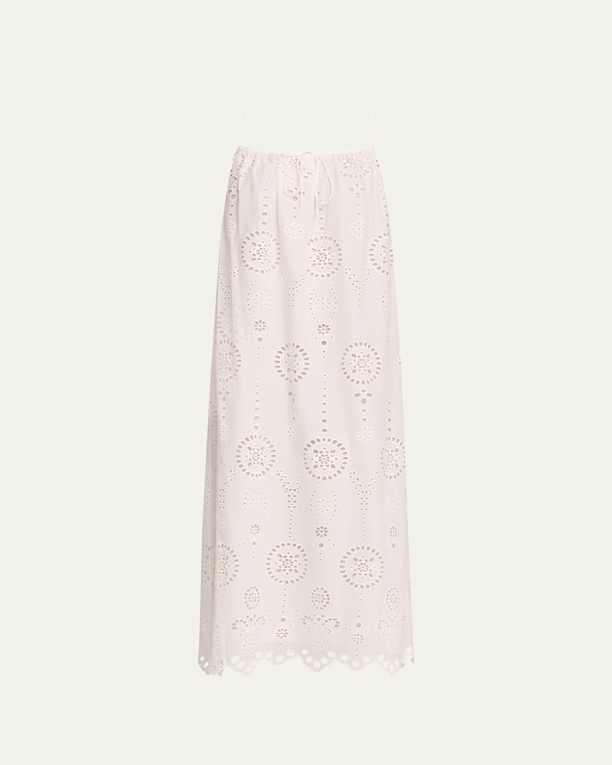 Matteau Broderie Cami Midi Dress In White