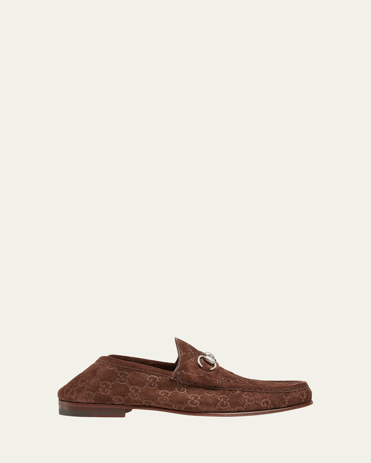 Gucci Men's Horsebit 1953 Embossed Suede Bit Loafers