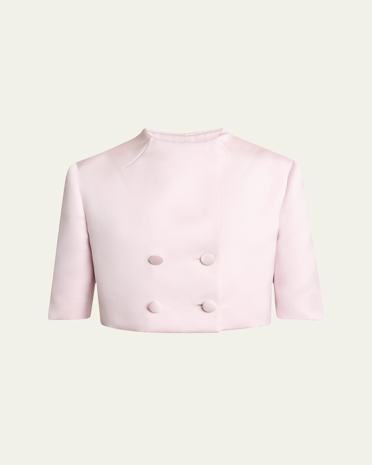 Givenchy Double-breasted Satin Bolero In Baby Pink