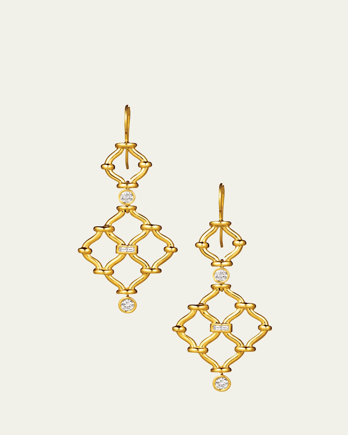 18K Yellow Gold Kensington Diamond Earrings