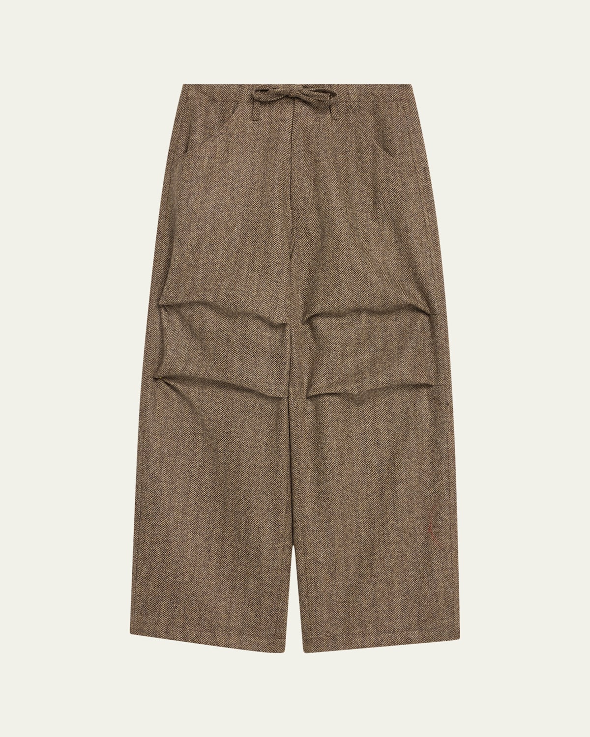 DARKPARK VIT HERRINGBONE DRAWSTRING PANTS 