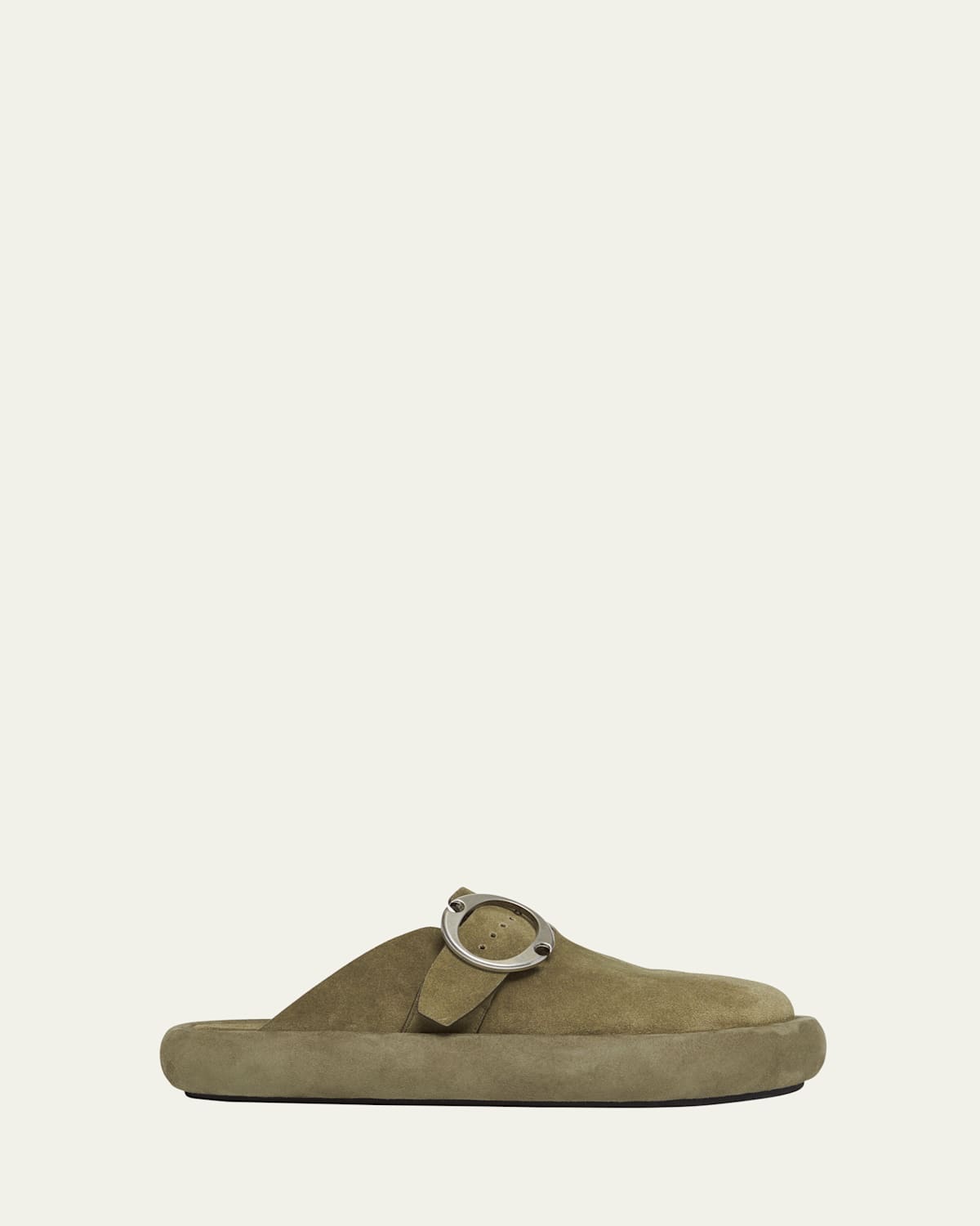 Alexander Mcqueen Men's Arc Suede Clogs In Mud